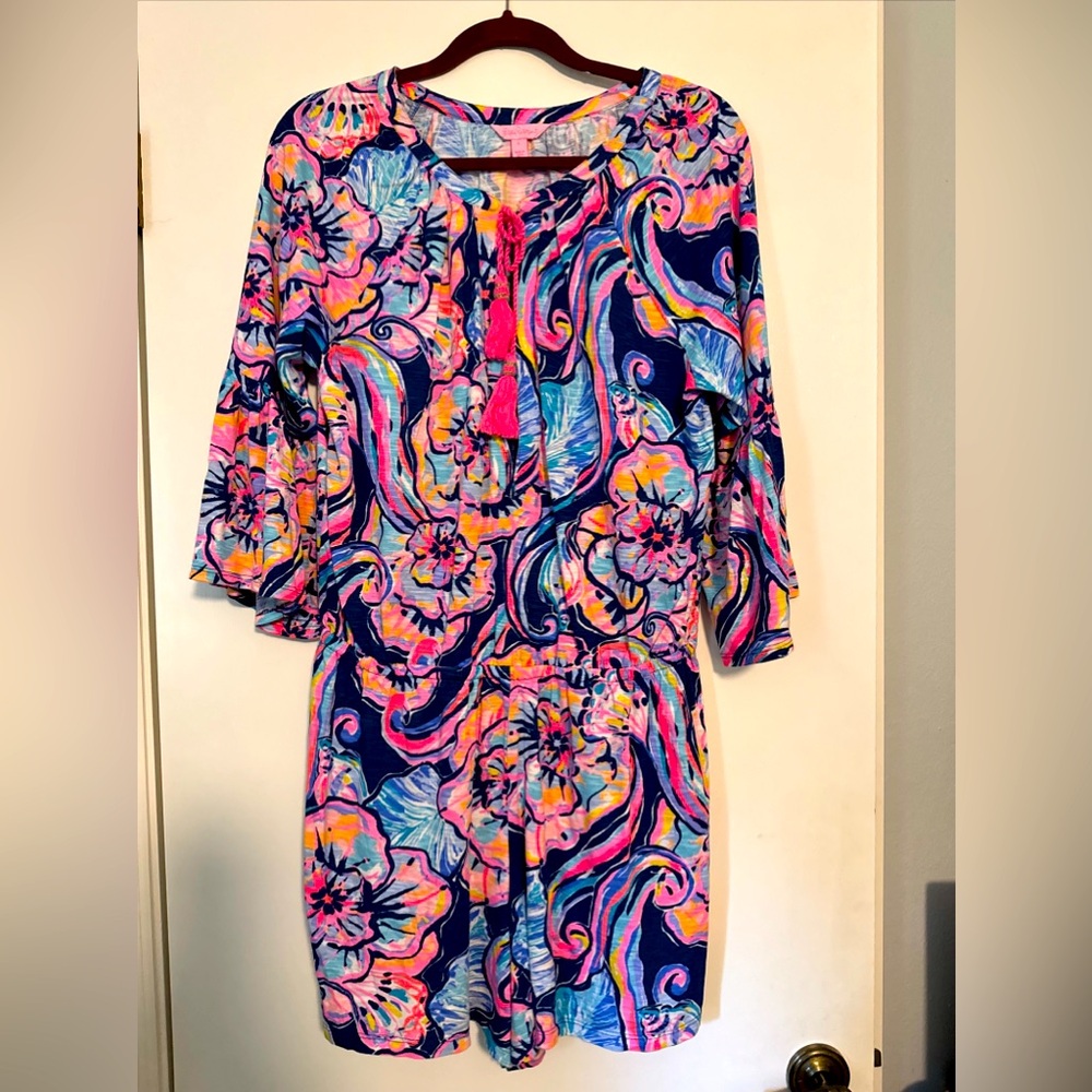 Lilly Pulitzer Del Lago Shorts Romper Size L